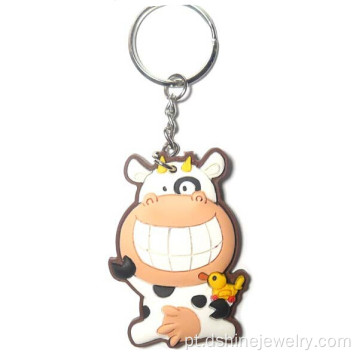 Silicone capa chave alta qualidade borboleta PVC Keychain macio